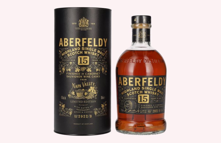 Aberfeldy 15 Years Old Red Wine Casks NAPA VALLEY 43% Vol. 0,7l in Geschenkbox