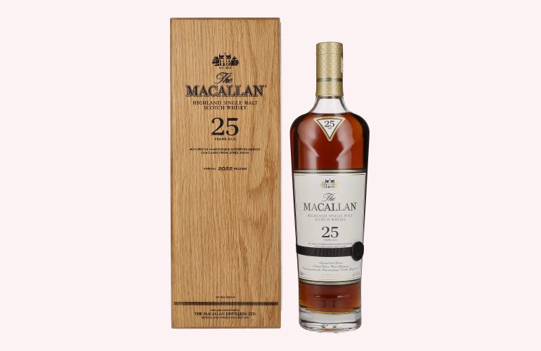 The Macallan 25 Years Old SHERRY OAK 2022 43% Vol. 0,7l in Holzkiste