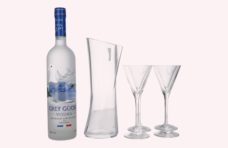 Grey Goose Vodka THE ULTIMATE GREY GOOSE MARTINI Pack 40% Vol. 0,7l in Holzkiste