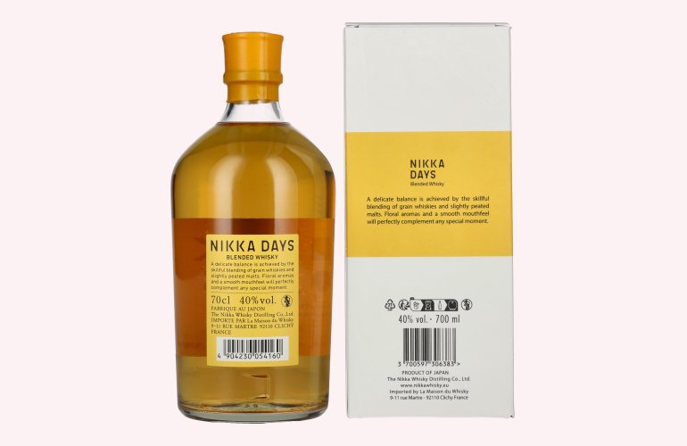 Nikka DAYS Smooth & Delicate Blended Whisky 40% Vol. 0,7l en boîte cadeau