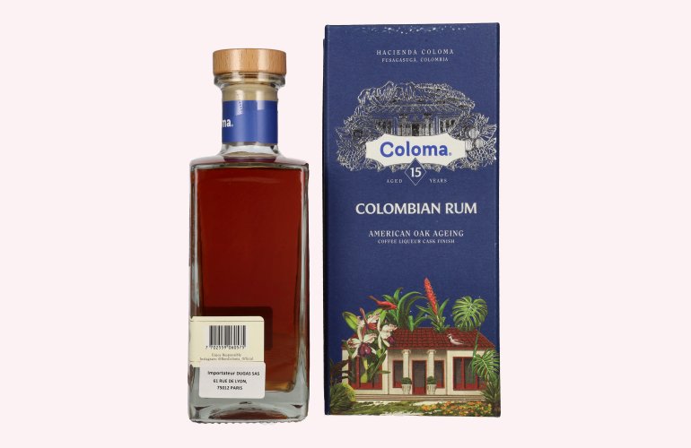 Ron Coloma 15 Years Colombian Rum 40% Vol. 0,7l in Giftbox