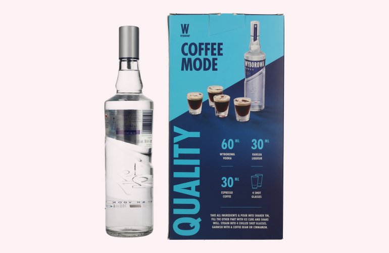 Wyborowa Wódka 37,5% Vol. 0,7l in geschenkverpakking met 2 Shotgläsern