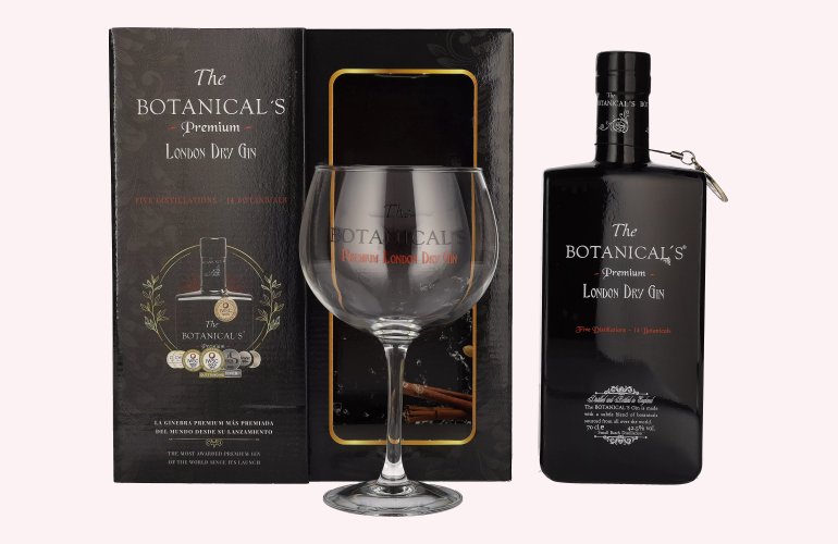 The Botanical's Premium London Dry Gin 42,5% Vol. 0,7l in Giftbox with glass