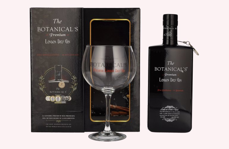 The Botanical's Premium London Dry Gin 42,5% Vol. 0,7l in Geschenkbox mit Glas