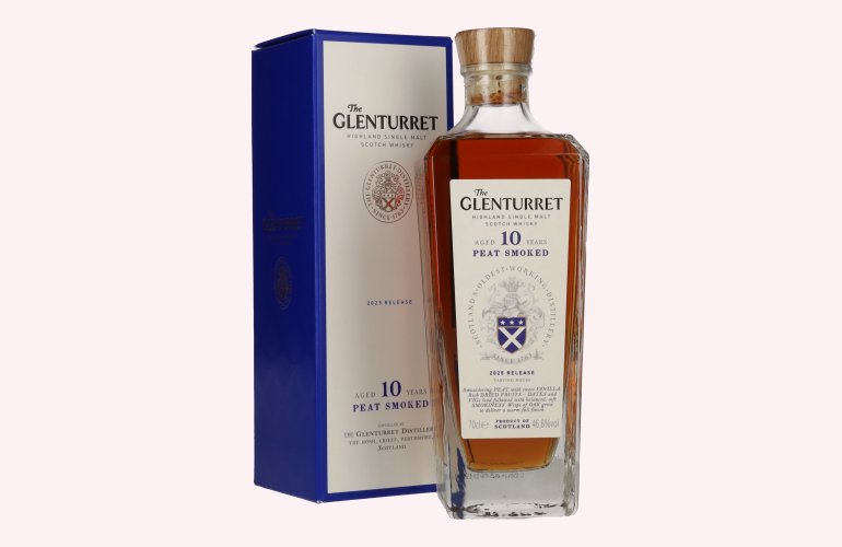 The Glenturret 10 Years Old PEAT Smoked Release 2025 46,6% Vol. 0,7l in geschenkverpakking