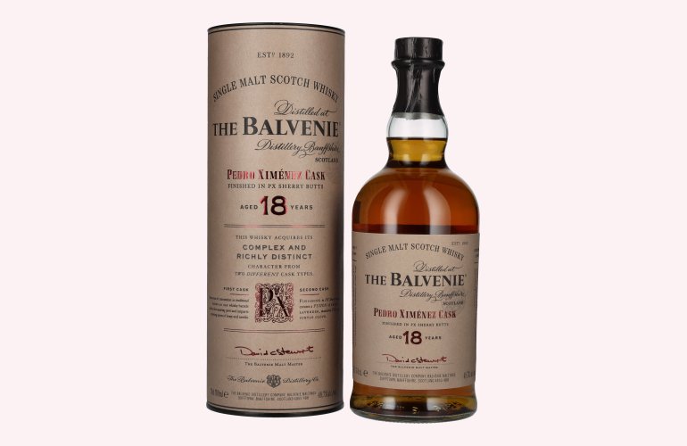 The Balvenie 18 Years Old Pedro Ximénez Cask 48,7% Vol. 0,7l in Giftbox