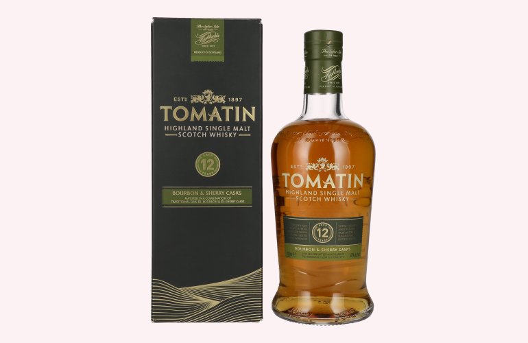 Tomatin 12 Years Old BOURBON & SHERRY CASKS 43% Vol. 0,7l in Giftbox