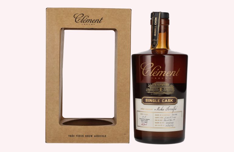 Clément Trés Vieux Rhum Agricole SINGLE CASK Moka Torréfié 41,8% Vol. 0,5l in Giftbox