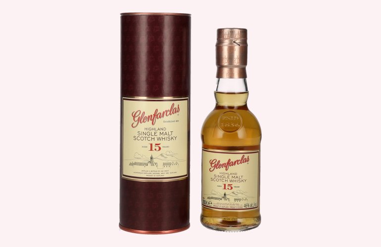 Glenfarclas 15 Years Old Highland Single Malt Scotch Whisky 46% Vol. 0,2l in Geschenkbox