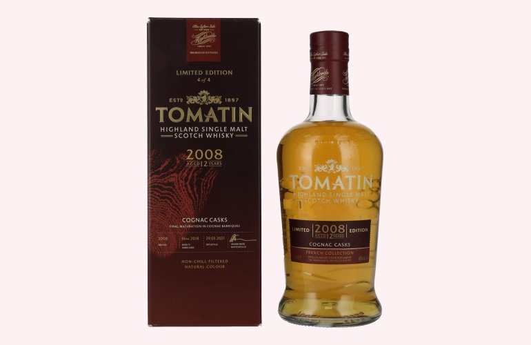 Tomatin 12 Years Old COGNAC CASKS Limited Edition 2008 46% Vol. 0,7l in Giftbox