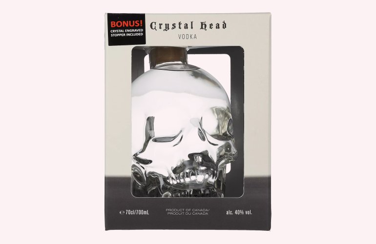 Crystal Head Vodka 40% Vol. 0,7l in Geschenkbox mit Glasstopper