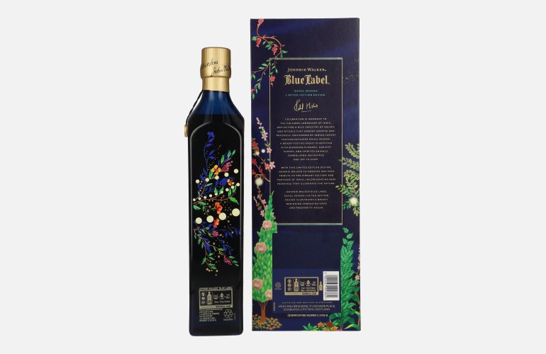 Johnnie Walker Blue Label Rahul Mishra Blended Scotch Whisky 40% Vol. 0,7l en boîte cadeau