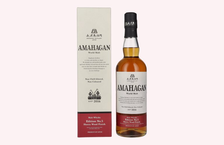 Amahagan World Malt Whisky Edition No.5 SHERRY WOOD Finish 47% Vol. 0,7l in Geschenkbox
