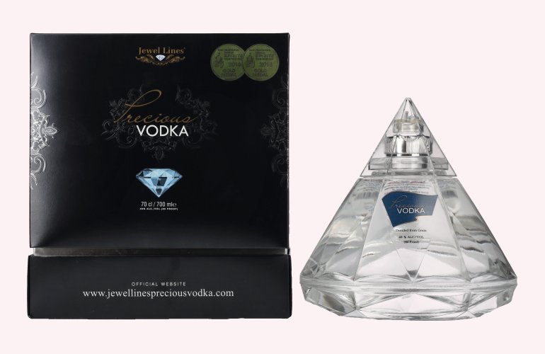 Jewels Lines Precious Vodka 40% Vol. 0,7l in Giftbox with pourer
