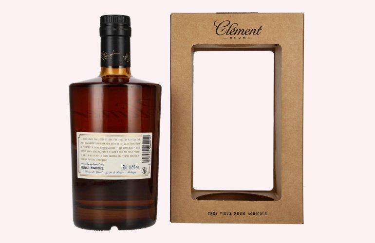 Clément Trés Vieux Rhum Agricole SINGLE BATCH 100% Canne Bleue 46,5% Vol. 0,5l en boîte cadeau
