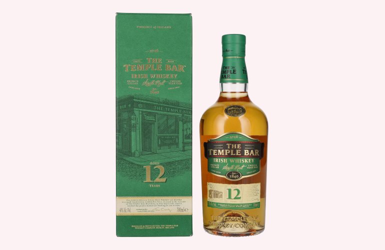 The Temple Bar 12 Years Old Single Malt Irish Whiskey 40% Vol. 0,7l in Giftbox