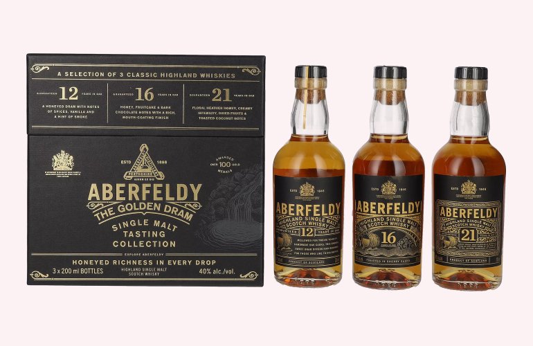 Aberfeldy The Golden Dram Single Malt Tasting Collection 40% Vol. 3x0,2l in Geschenkbox