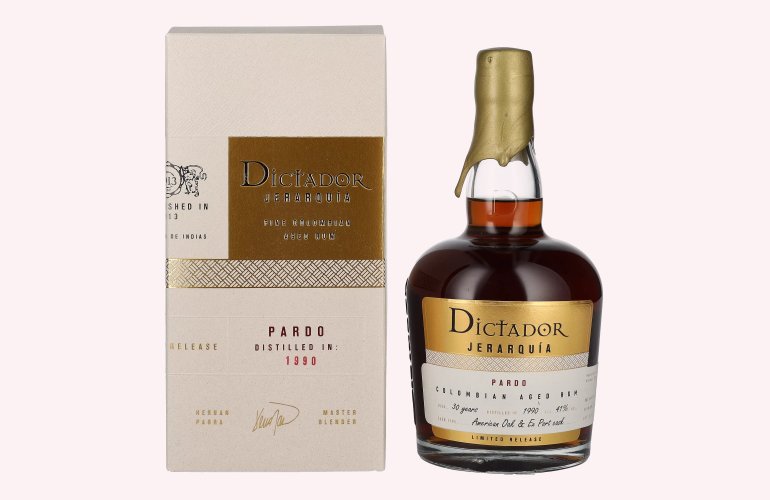 Dictador JERARQUÍA 30 Years Old PARDO Rum 1990 41% Vol. 0,7l in Giftbox