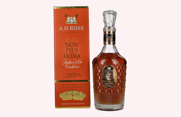 A.H. Riise NON PLUS ULTRA Ambre d'Or Excellence 42% Vol. 0,7l en boîte cadeau