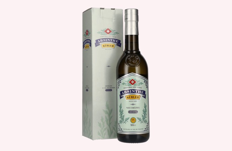 Kübler Absinthe 53% Vol. 0,5l in geschenkverpakking