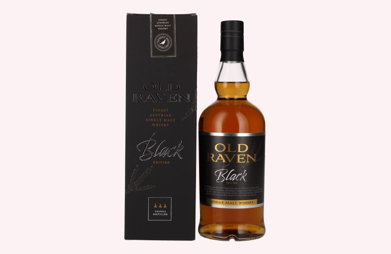 Old Raven Triple Distilled Single Malt Whisky Black Edition 41,8% Vol. 0,7l in Geschenkbox