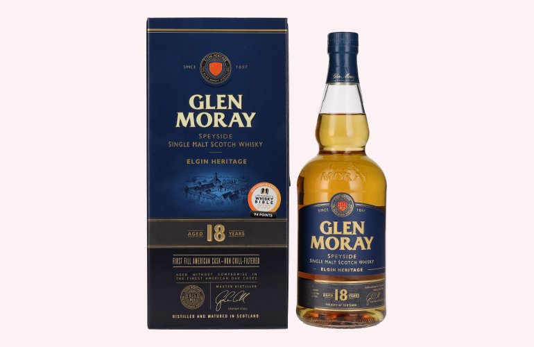 Glen Moray 18 Years Old Elgin Heritage First Fill American Cask 47,2% Vol. 0,7l in Giftbox