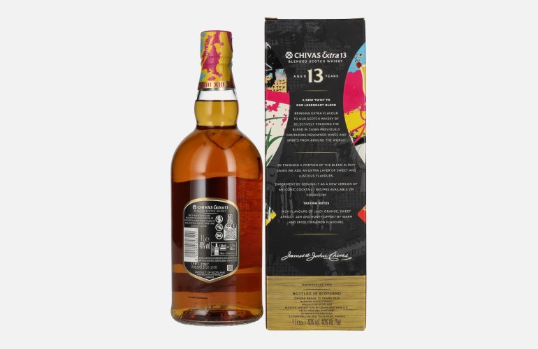 Chivas Regal EXTRA 13 Years Old RUM CASK Selection Blended Scotch Whisky 40% Vol. 1l en boîte cadeau