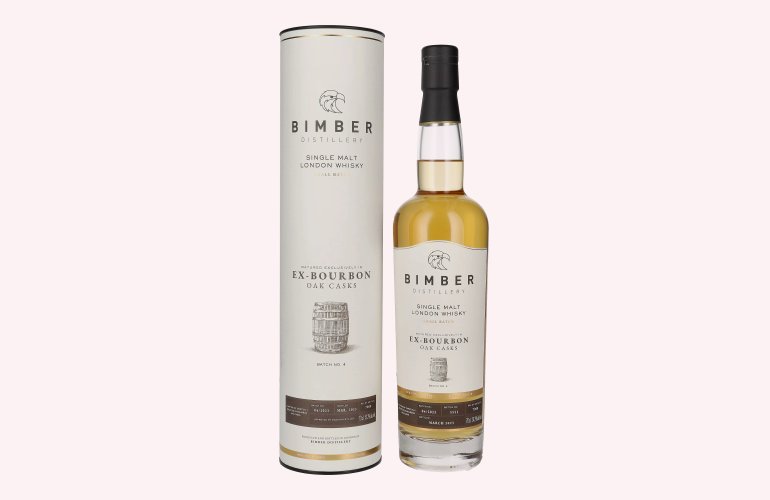 Bimber EX-BOURBON Oak Casks Single Malt London Whisky Batch No. 4 51,2% Vol. 0,7l in Geschenkbox