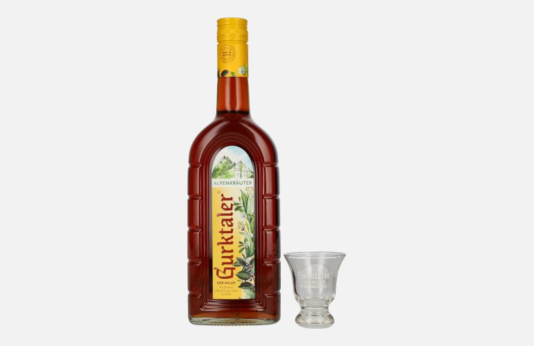 Gurktaler Alpenkräuter 27% Vol. 0,7l avec Gurktaler Retro Stamperl