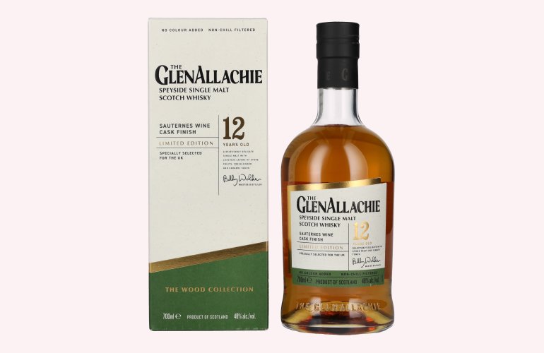 The GlenAllachie 12 Years Old SAUTERNES WINE FINISH Single Malt Scotch Whisky 48% Vol. 0,7l in geschenkverpakking
