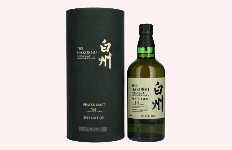 Suntory The Hakushu 18 Years PEATED MALT Tsukuriwake Selection Japanese Whisky 2024 48% Vol. 0,7l in Geschenkbox