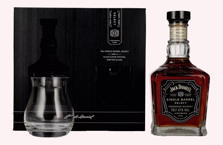 Jack Daniel's Select Single Barrel Tennessee Whiskey 47% Vol. 0,7l in Geschenkbox mit Snifter Glas