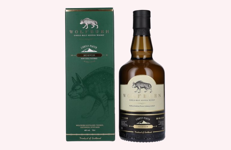 Wolfburn MORVEN Lightly Peated Single Malt 46% Vol. 0,7l in Geschenkbox