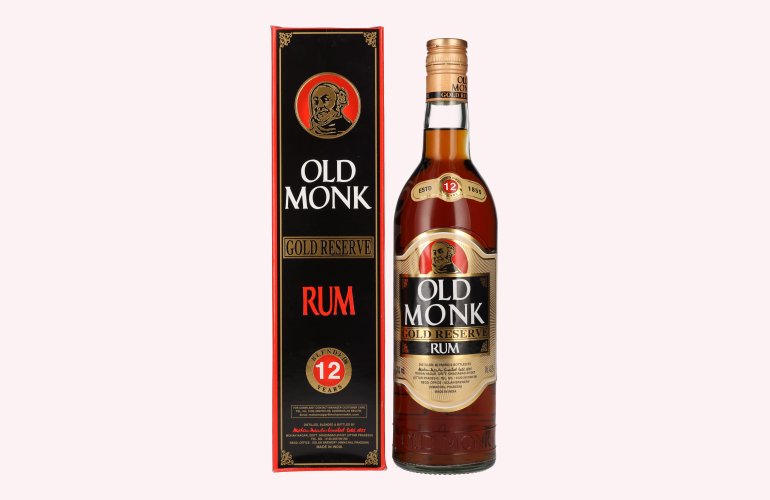 Old Monk Gold Reserve Rum 12 Years Old 42,8% Vol. 0,7l in Geschenkbox