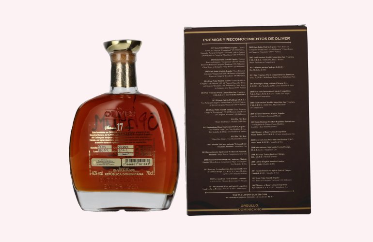 Ophyum 17 Metódo Solera Grand Premiere Rhum 40% Vol. 0,7l en boîte cadeau