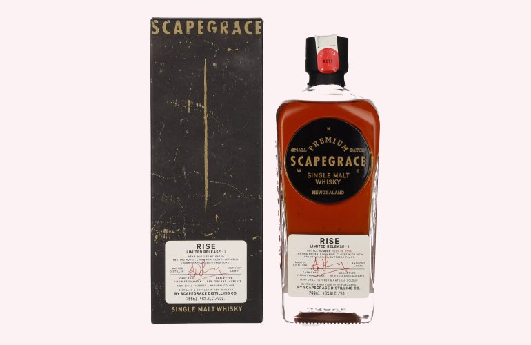 Scapegrace RISE Small Batch Limited Release I 46% Vol. 0,7l in Geschenkbox