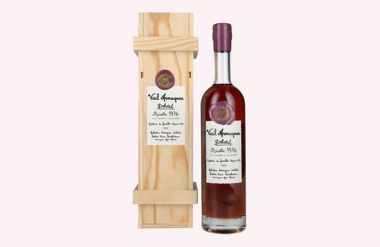 Vieil Armagnac Delord Vintage Récolte 1976 40% Vol. 0,7l in Holzkiste
