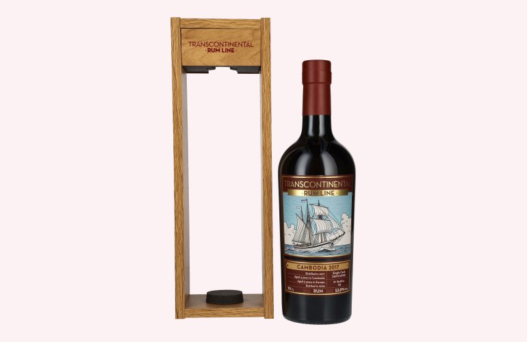 Transcontinental Rum Line CAMBODIA Single Cask Rum 2017 53,9% Vol. 0,7l in Holzkiste