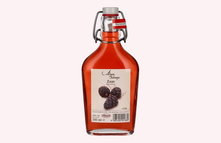 Nannerl Alpenschnaps ZIRBE Zirbenliqueur 30% Vol. 0,2l in der Taschenflasche