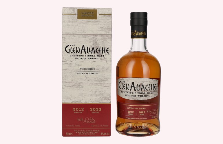 The GlenAllachie 10 Years Old Wine Cuvée Cask Finish 2012 48% Vol. 0,7l in Geschenkbox