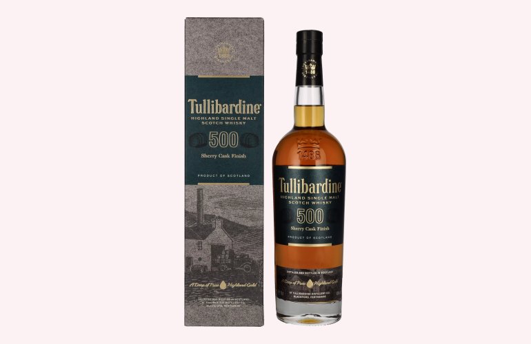Tullibardine 500 Sherry Finish Highland Single Malt Scotch Whisky 43% Vol. 0,7l in Geschenkbox
