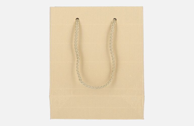 Tragetasche CREME-GOLD Offene Welle MINI