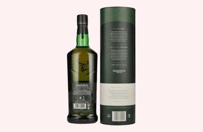 Glenfiddich 12 Years Old Single Malt Scotch Whisky 40% Vol. 1l en boîte cadeau