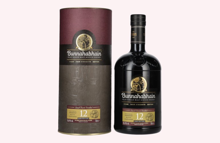 Bunnahabhain 12 Years Old Islay Single Malt Cask Strength Edition 2025 56,4% Vol. 0,7l in geschenkverpakking