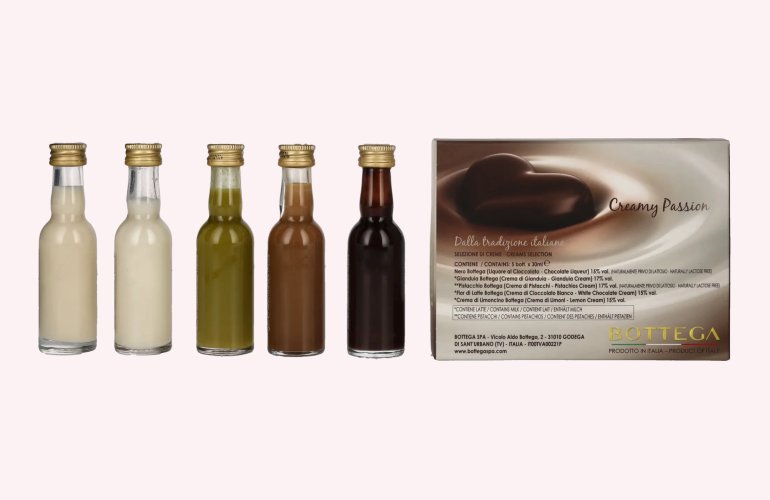 Bottega Creamy Passion Mignonettes Set 15,8% Vol. 5x0,03l in Giftbox