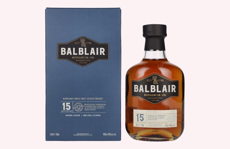 Balblair 15 Years Old Highland Single Malt 46% Vol. 0,7l in Geschenkbox