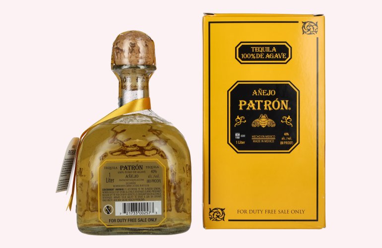 Patrón Tequila Añejo 40% Vol. 1l in Giftbox