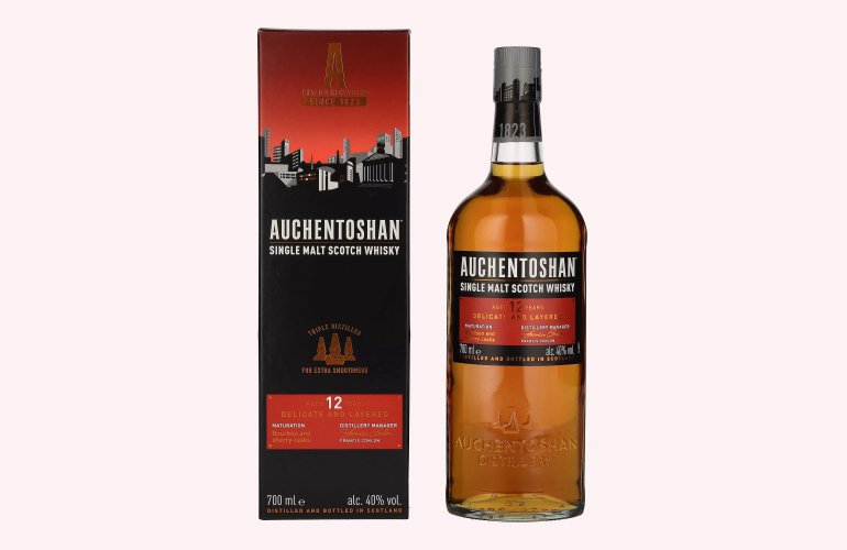 Auchentoshan 12 Years Old Single Malt Scotch Whisky 40% Vol. 0,7l in Geschenkbox