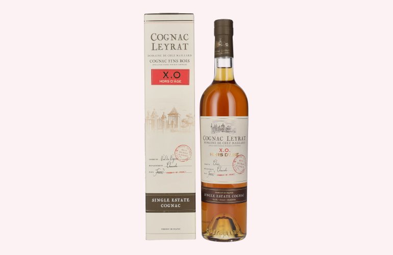 Cognac Leyrat X.O. Hors D'Âge Single Estate Cognac 40% Vol. 0,7l in Giftbox