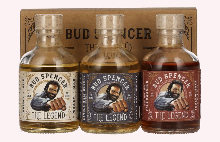 Bud Spencer THE LEGEND Miniset 42,7% Vol. 3x0,05l in Giftbox